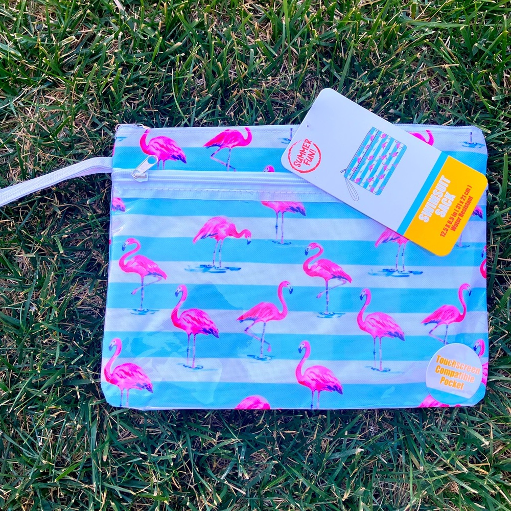 Summer fun water resistant pouch for swimsuit
